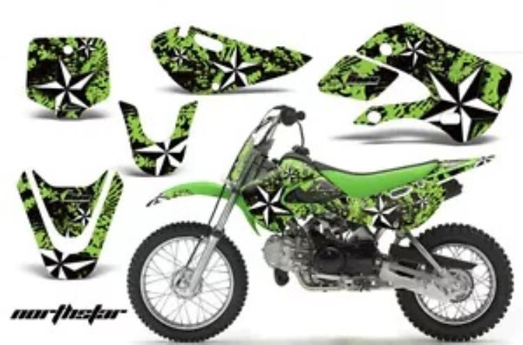ダートバイクグラフィックキットデカールラップスズキ DRZ110 RM65 2002-2009 NORTHSTAR GRN Dirt Bike Graphics Kit Decal Wrap For Suzuki DRZ110 RM65 2002-2009 NORTHSTAR GRN 【並行輸入品】