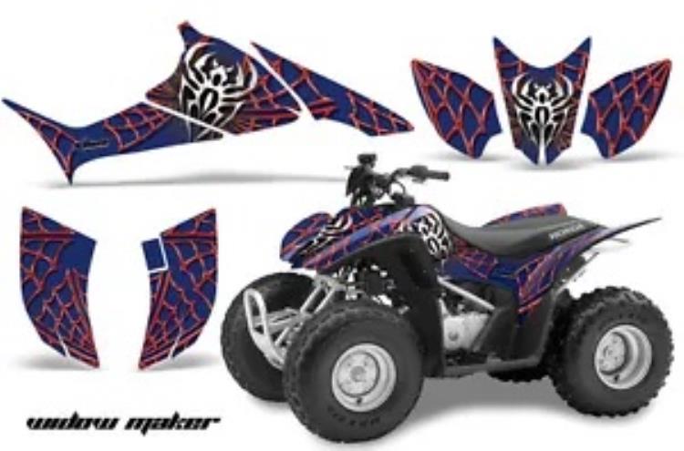 ATV グラフィックスキット クワッド デカール ステッカー ラップ ホンダ TRX90 2006-2018 ウィドウ レッド ブルー ATV Graphics Kit Quad Decal Sticker Wrap For Honda TRX90 2006-2018 WIDOW RED BLU 【並行輸入品】