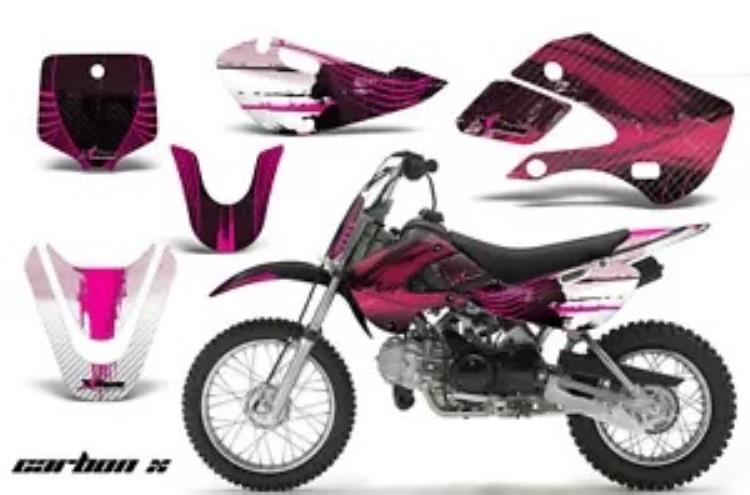 ダートバイクグラフィックキットデカールラップスズキ DRZ110 RM65 2002-2009 CARBONX ピンク Dirt Bike Graphics Kit Decal Wrap For Suzuki DRZ110 RM65 2002-2009 CARBONX PINK 【並行輸入品】 48,180円