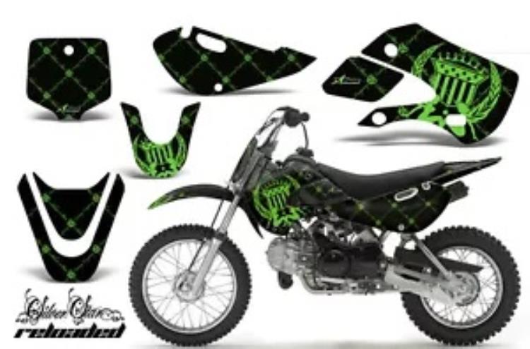 ダートバイクグラフィックキットデカールラップスズキ DRZ110 RM65 2002-2009 RELOADED G K Dirt Bike Graphics Kit Decal Wrap For Suzuki DRZ110 RM65 2002-2009 RELOADED G K 【並行輸入品】