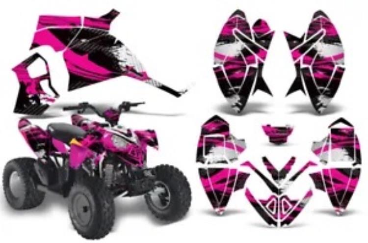 ATV デカール グラフィック ステッカー キット ポラリス アウトロー 90 110 2002-2020 CARBONX PNK ATV Decal Graphic Sticker Kit For Polaris Outlaw 90 110 2002-2020 CARBONX PNK 【並行輸入品】