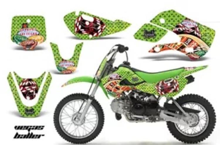 ダートバイクグラフィックキットデカールラップスズキ DRZ110 RM65 2002-2009 ベガスグリーン Dirt Bike Graphics Kit Decal Wrap For Suzuki DRZ110 RM65 2002-2009 VEGAS GREEN 【並行輸入品】 48,180円