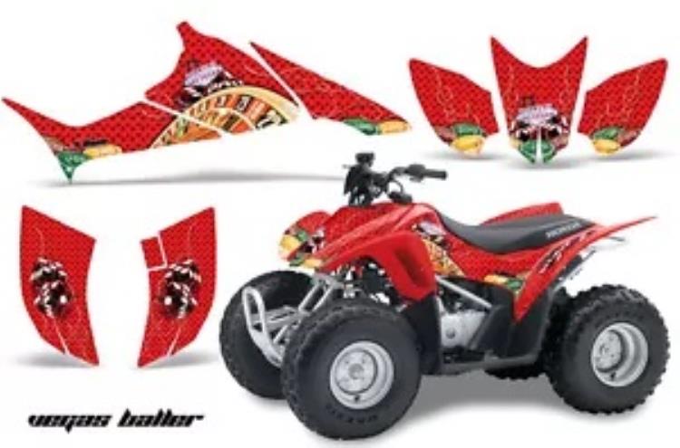 ATV グラフィックスキット クワッド デカール ステッカー ラップ ホンダ TRX90 2006-2018 ベガス レッド用 ATV Graphics Kit Quad Decal Sticker Wrap For Honda TRX90 2006-2018 VEGAS RED 【並行輸入品】