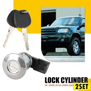 2 セット燃料ドアロックシリンダー & キートヨタ 1995-2004 タコマ 2000-2003 タンドラに適合 2Set Fuel Door Lock Cylinder & Keys fit Toyota 1995-2004 Tacoma 2000-2003 Tundra 【並行輸入品】