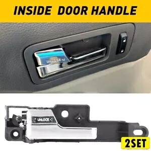2X ドアハンドル 2006-2012 フォード フュージョン ミラノ MKZ クローム フロント左ドライバー Insi 2X Door Handle For 2006-2012 FORD Fusion Milan MKZ Chrome Front Left Driver Insi 【並行輸入品】