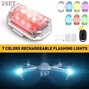 2 セットワイヤレス点滅ライト高輝度 LED ストロボライト 7 色充電 2set Wireless Flashing Lights High Brightness LED Strobe Light 7 Colors Recharge 【並行輸入品】
