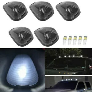 5 個ホワイトキャブマーカー LED ルーフライトスモーク 99-16 フォード F250 F350 F450 ピックアップ用 5pcs White Cab Marker LED Roof Light For Smoked 99-16 Ford F250 F350 F450 Pickup 【並行輸入品】