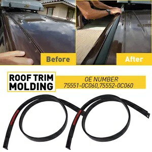 ルーフドリップモールディングフィット TUNDRA 07-21 クルー左最大 & 右 75552-0C060 75551-0C060 ROOF DRIP MOLDING Fit TUNDRA 07-21 CREW LEFT MAX & RIGHT 75552-0C060 75551-0C060 【並行輸入品】