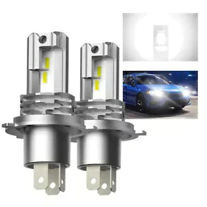 2 個 9003/H4 LED ヘッドライト電球変換キット ハイ&ロービーム 6500K ブライトホワイト 2Pcs 9003/H4 LED Headlight Bulbs Conversion Kit High&Low Beam 6500K Bright White 【並行輸入品】