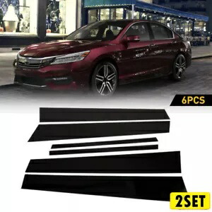 ブラックピラーポスト ホンダ アコード 13-17 12個 ウィンドウ ドア トリム カバー キット USA Black Pillar Posts for Honda Accord 13-17 12pcs Window Door Trim Cover Kit USA 【並行輸入品】