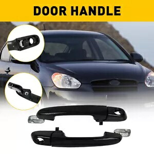 ペア アウトサイド エクステリア ドア ハンドル フロント 左側 右 06-11 ヒュンダイ アクセント用 Pair Outside Exterior Door Handle Front Left Side Right for 06-11 Hyundai Accent 【並行輸入品】