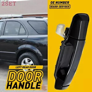 2 セット外装外側ドアハンドル後部左側 2003-2009 起亜ソレント 3.5L 2set Exterior Outside Door Handle Rear Left Side For 2003-2009 Kia Sorento 3.5L 【並行輸入品】