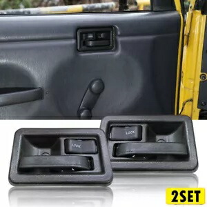 4X 55176476AB インサイドドアハンドル フロント左右 1987-2004 ジープラングル用 4X 55176476AB Inside Door Handles Front Right and Left for 1987-2004 Jeep Wrangl 【並行輸入品】