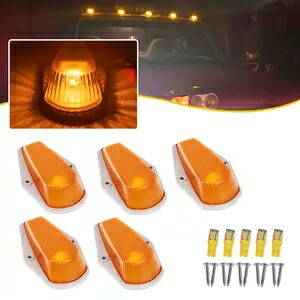 5x アンバー LED キャブルーフマーカーランニングライトキット 1980-1997 フォード F150 F250 F350 用 5x Amber LED Cab Roof Marker Running Light Kit For 1980-1997 Ford F150 F250 F350 【並行輸入品】