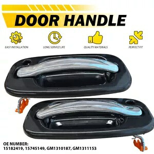 新品 フロントアウトサイドドアハンドルセット クローム 99-06 シルバラード タホ シエラ ユーコン用 NEW Front Outside Door Handles Set Chrome for 99-06 Silverado Tahoe Sierra Yukon 【並行輸入品】