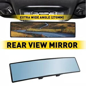 270mm ユニバーサル クリップ リアビュー ブルー ティント ミラー 広角ミラーの内部 270mm Universal Clip Interior On Rear View Blue Tint Mirror Wide Angle Mirror 【並行輸入品】