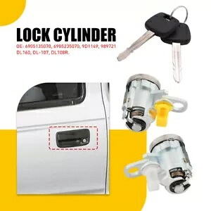 2 セット フロント ドア ロック シリンダー キー付き 1995-2004 トヨタ タコマ DL108R 989721 2 Set Front Door Lock Cylinder w/ for Keys 1995-2004 Toyota Tacoma DL108R 989721 【並行輸入品】