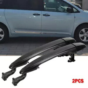 2 個フロント左右サイドインテリアドアハンドルブラック 04-10 トヨタシエナ用 2PCS Front Left Right Side Interior Door Handle Black For 04-10 Toyota Sienna 【並行輸入品】