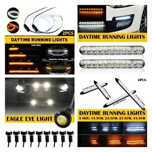 車のヘッドライト用スリムアンバー/ホワイトシーケンシャルフレキシブルLED DRLターンシグナルストリップ Slim Amber/White Sequential Flexible LED DRL Turn Signal Strip for Car Headlight 【並行輸入品】