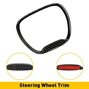 2015+ チャレンジャー ダッジ チャージャー ステアリング ホイール フレーム トリム リング カーボンファイバー For 2015+ Challenger Dodge Charger Steering Wheel Frame Trim Ring Carbon Fiber 【並行輸入品】