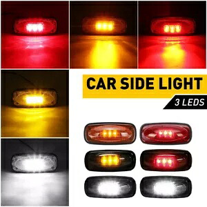 LED サイド デュアル フェンダー アンバー/ホワイト マーカー ライト ベッド 2003-09 ダッジ ラム 3500 に適合 LED Side Dually Fender Amber/White Marker Light Bed Fits 2003-09 Dodge Ram 3500 【並行輸入品】