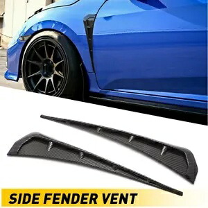 ユニバーサル 3D カーボンファイバー車フェンダーブレードサイドサメエラベントトリムカバー自動 Universal 3D Carbon Fiber Car Fender Blade Side Shark Gills Vent Trim Cover Auto 【並行輸入品】