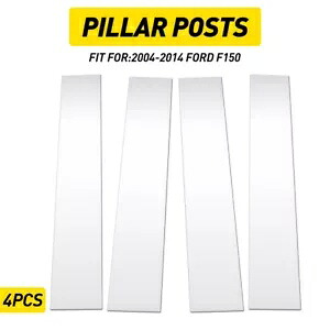 2004-2014 フォード F-150 F150 キャブ スーパー クルー ピアノ クローム ピラー ポスト ドア トリム For 2004-2014 Ford F-150 F150 Cab Super Crew Piano Chrome Pillar Post Door Trim 【並行輸入品】