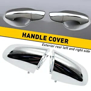 クローム外装リアドアハンドルロックカバー 2016-2020 起亜ソレントペア新 Chrome Exterior Rear Door Handle Lock Cover For 2016-2020 Kia Sorento Pair New 【並行輸入品】