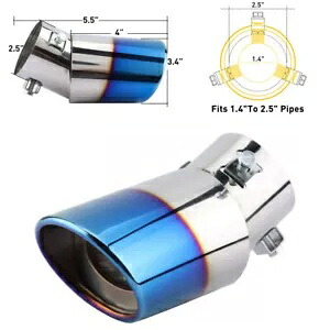 自動車の排気管テールチップマフラーステンレス鋼交換アクセサリー D Auto Car Exhaust Pipe Tail Tip Muffler Stainless Steel Replacement Accessories D 【並行輸入品】