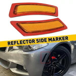BMW 5 シリーズ F10 2011-16 フロントバンパーサイドマーカーライトリフレクターアンバーレンズ For BMW 5 Series F10 2011-16 Front Bumper Side Marker Light Reflector Amber Lens 【並行輸入品】