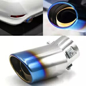 車のリアエキゾーストパイプテールスロートマフラーヒントステンレス鋼ラウンドアクセサリー Car Rear Exhaust Pipe Tail Throat Muffler Tips Stainless Steel Round Accessories 【並行輸入品】