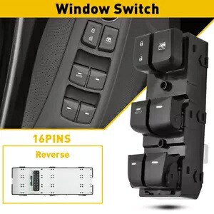 ヒュンダイエラントラ 93570-3X012 左ドライバーマスターウィンドウドアスイッチブラックオート For Hyundai Elantra 93570-3X012 Left Driver Master Window Door Switch Black Auto 【並行輸入品】
