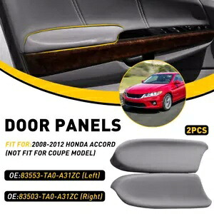 ペアホンダ アコードセダン 2008-2012 フロントパネルドアアームレスト蓋カバーグレー Pair For Honda Accord Sedan 2008-2012 Front Panels Door Armrest Lid Cover Gray 【並行輸入品】