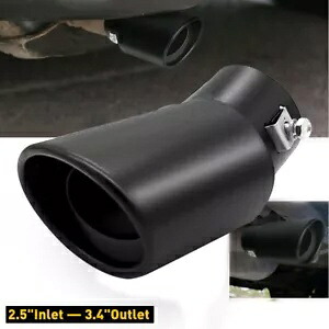 車のエキゾーストトリムパイプステンレス62ミリメートルベンドスチールマフラーチップテールブラックThr Car Exhaust Trim Pipe Stainless 62mm Bend Steel Muffler Tip Tail Black Thr 【並行輸入品】