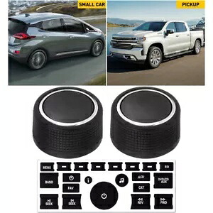 2007-2012 シボレー シルバラード クライメート コントロール ボタン ステッカー + コントロール ノブ For 2007-2012 Chevrolet Silverado Climate Control Button Sticker + Control Knob 【並行輸入品】