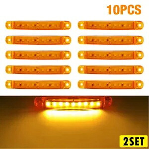 20X 12V 黄色 LED 車リアサイドマーカーライトインジケーターランプ トラックボート Tai 用 20X 12V Yellow LED Car Rear Side Marker Lights Indicator Lamp for Truck Boat Tai 【並行輸入品】