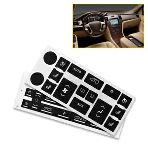 キャデラック エスカレード ラジオ ナビゲーション & A/C コントロール ボタン デカール修理ステッカー For Cadillac Escalade Radio Navigation&A/C Control Button Decals Repair Sticker 【並行輸入品】