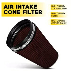 インレットトラックエアインテークコーン交換用高品質ドライレッド6インチ152mmエアフィルター Inlet Truck Air Intake Cone Replacement Quality Dry RED 6\\\