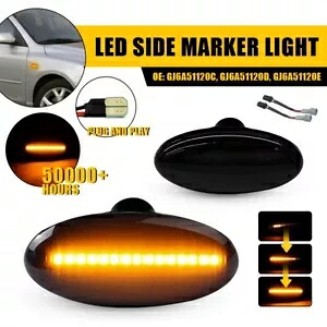 マツダダイナミックアンバースモークレンズ LED ランプサイドマーカーターンシグナルライトに適合 Fit For MAZDA Dynamic Amber Smoked Lens LED Lamp Side Marker Turn Signal Light 【並行輸入品】 34,320円