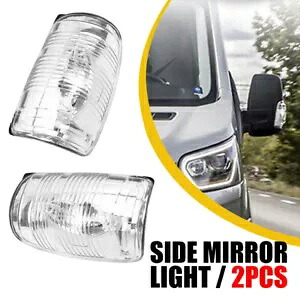 左+右サイドミラーターンシグナルライト 2015-22 FORD TRANSIT 150 250 350HD用 Left+Right Side Mirror Turn Signal Light for 2015-22 FORD TRANSIT 150 250 350HD 【並行輸入品】