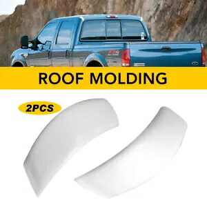 ペアキャブコーナールーフモールディングトリムホワイト 1999-07 フォードスーパーデューティ F-450 F-250 Pair Cab Corner Roof Molding Trim White For 1999-07 Ford Super Duty F-450 F-250 【並行輸入品】