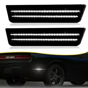 2x スモークサイドリア LED マーカーライト ペア 2008-2014 チャレンジャー/11-14 充電器用 2x SMOKE Side Rear LED Marker Lights For Pair 2008-2014 Challenger/11-14 Charger 【並行輸入品】