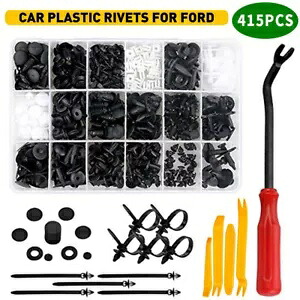 415x プラスチックリベットバンパーグリルプッシュピンリテーナークリップ + ファスナーリムーバーツール 415x Plastic Rivets Bumper grille Push Pin Retainers Clip+Fastener Remover Tool 【並行輸入品】