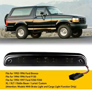 AUXITO 3rd カーゴ サードライトブレーキ 94-96 フォード F150 F250 スモーク LED リアランプ用 AUXITO 3rd Cargo Third Light Brake For 94-96 Ford F150 F250 Smoked LED Rear Lamp 【並行輸入品】