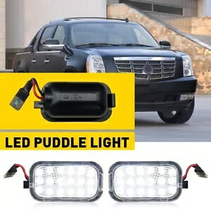 エスカレード シルバラード シエラ サバーバン ユーコン用 LED サイドミラー水たまりライト 2 個 2pcs LED Side Mirror Puddle Lights For Escalade Silverado Sierra Suburban Yukon 【並行輸入品】