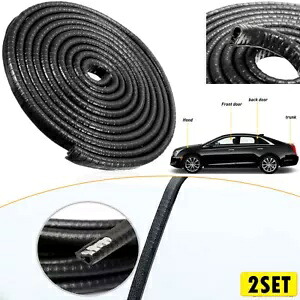 2X 16フィート 車のドアプロテクター ラバーエッジ トリム ガード モールディング シール ストリップ スクラッチ BLA 2X 16ft Car Door Protector Rubber Edge Trim Guard Molding Seal Strip Scratch Bla 【並行輸入品】