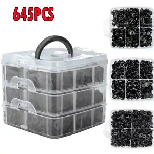 645個 自動ファスナー 混合車クリップ バンパートリム フェンダー プラスチック リベット プッシュピン A 645pc Auto Fastener Mixed Car Clips Bumper Trim Fender Plastic Rivet Push Pins A 【並行輸入品】