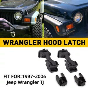 2 フードラッチフードロックキャッチキット 1997-2006 ジープラングラー TJ カーアクセサリー用 2 Hood Latche Hood Lock Catch Kit for 1997-2006 Jeep Wrangler TJ Car Accessories 【並行輸入品】