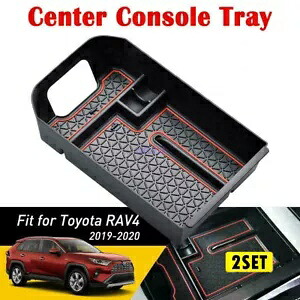2X ノンスリップ車アームレスト収納ボックス トヨタ RAV4 2019-2020 センターコンソール Tra 2X Non-slip Car Armrest Storage Box for Toyota RAV4 2019-2020 Center Console Tra 【並行輸入品】