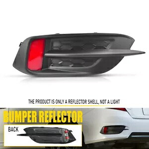 リア LH バンパーリフレクター 成形カバートリム付き ホンダ シビック セダン クーペ 16-20 Rear LH Bumper Reflector w/Molding Cover Trim For HONDA CIVIC SEDAN Coupe 16-20 【並行輸入品】
